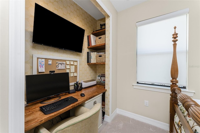 13077 Rinella St, Venice, FL 34293 - office with baseboards and built in study area