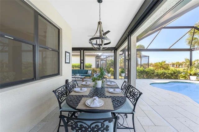 13077 Rinella St, Venice, FL 34293 - exterior space with outdoor lounge area