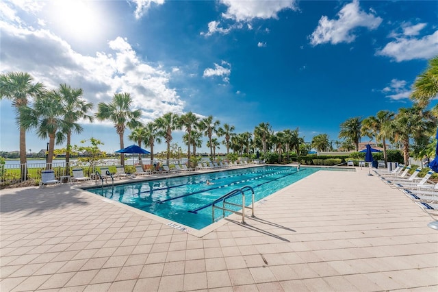 view of pool with a patio