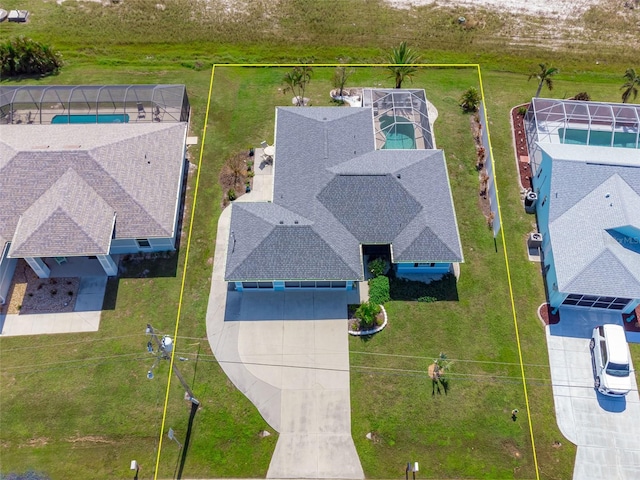 birds eye view of property