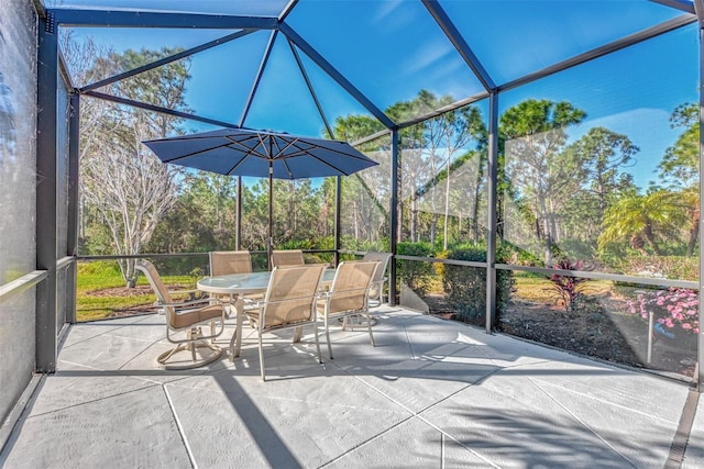 unfurnished sunroom with a wealth of natural light