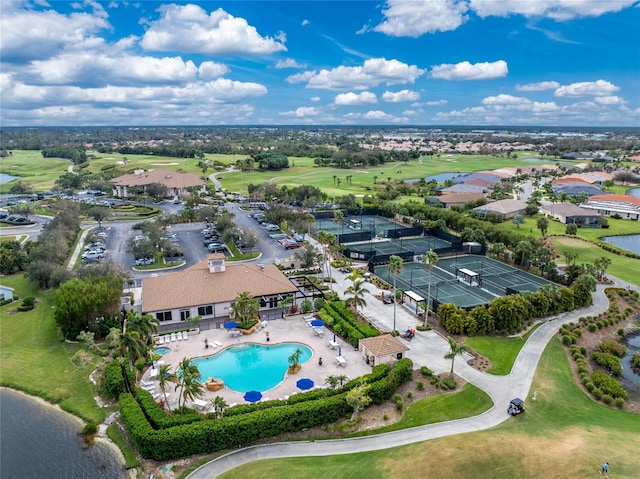 birds eye view of property