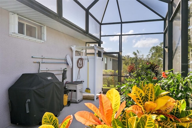 view of sunroom