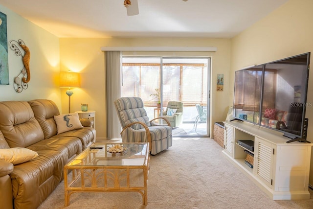 view of carpeted living room