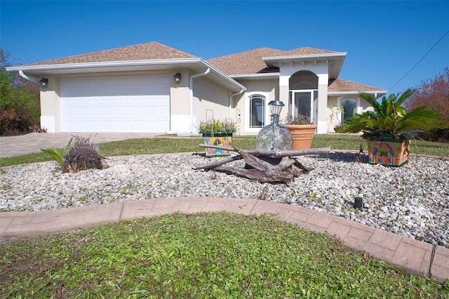 view of front facade featuring a garage