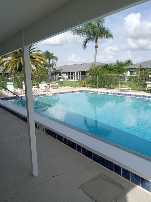 view of pool with a patio area