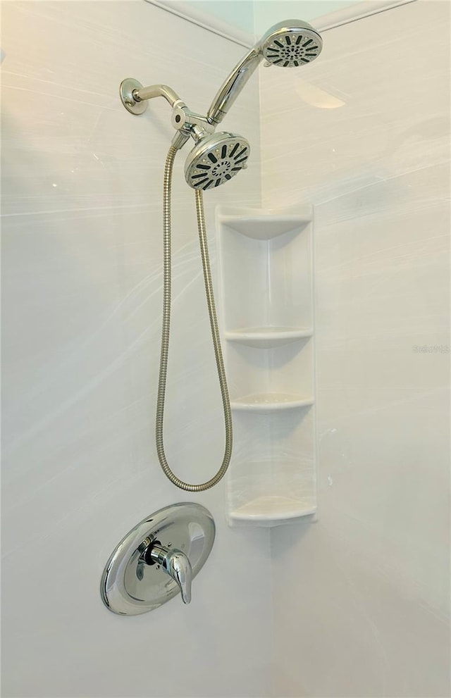 interior details with walk in shower