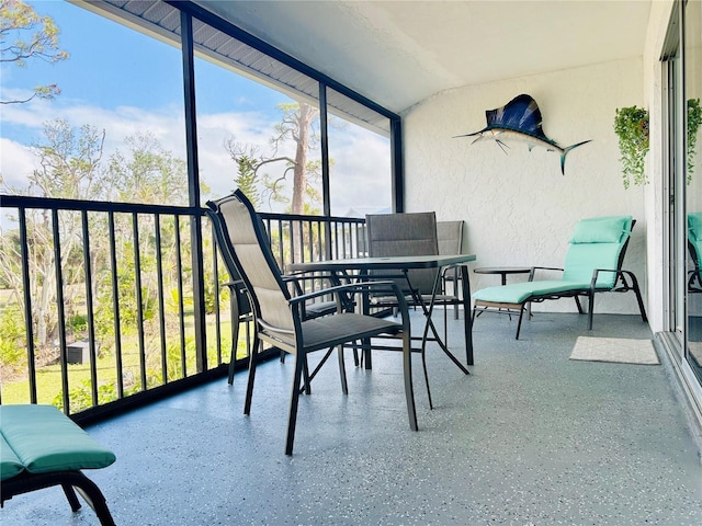 view of sunroom