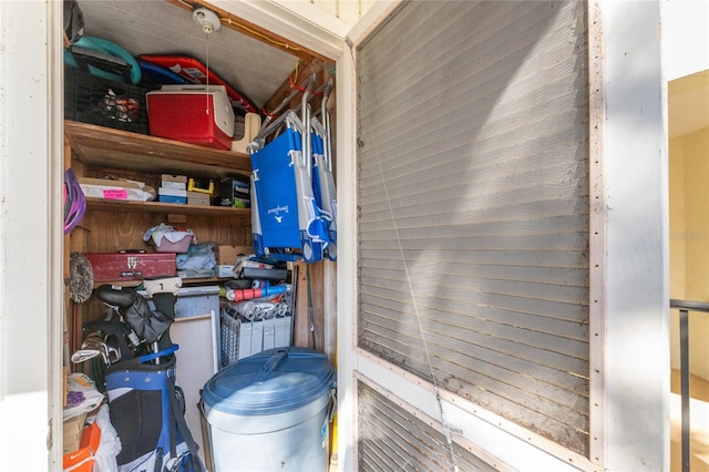 view of storage area