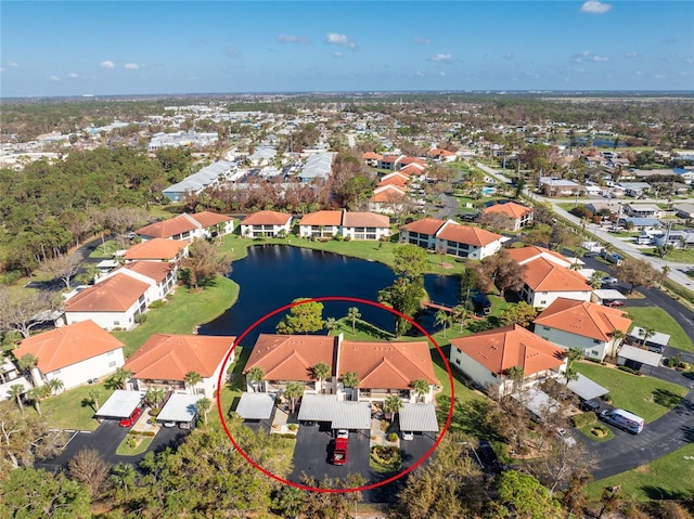 404 Pine Hollow Cir Unit 404, Englewood, FL 34223 - aerial view of property's location featuring a large body of water and nearby suburban area