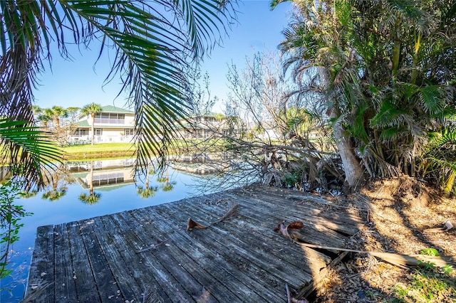 view of dock area