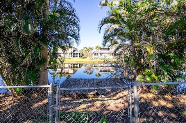 exterior space featuring a water view