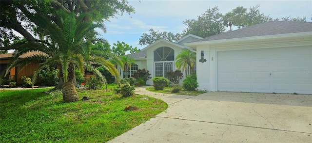 217 Rotonda Cir, Rotonda West, FL 33947 - ranch-style home with driveway, stucco siding, and a shingled roof
