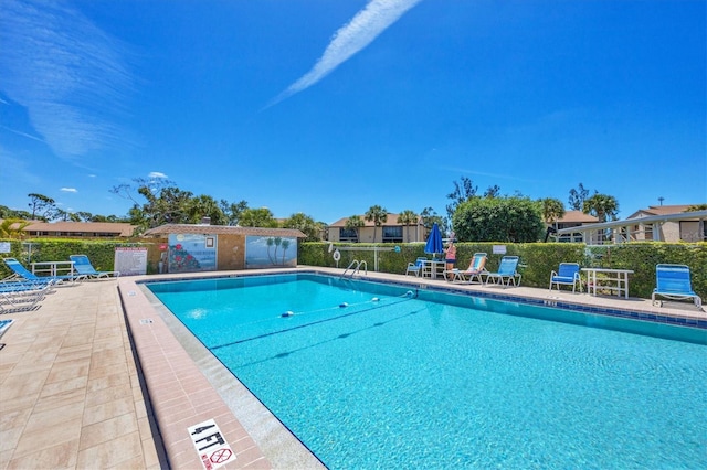 view of pool with a patio area