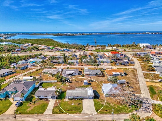 105 Crestview Dr, Englewood, FL 34223 - aerial view of residential area featuring a nearby body of water