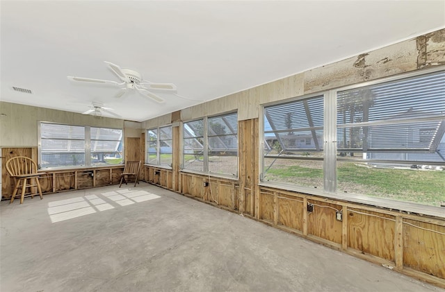 105 Crestview Dr, Englewood, FL 34223 - unfurnished sunroom with a ceiling fan