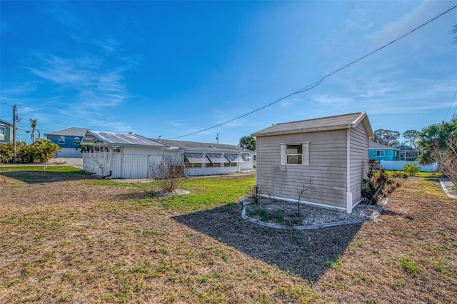 exterior space featuring a yard