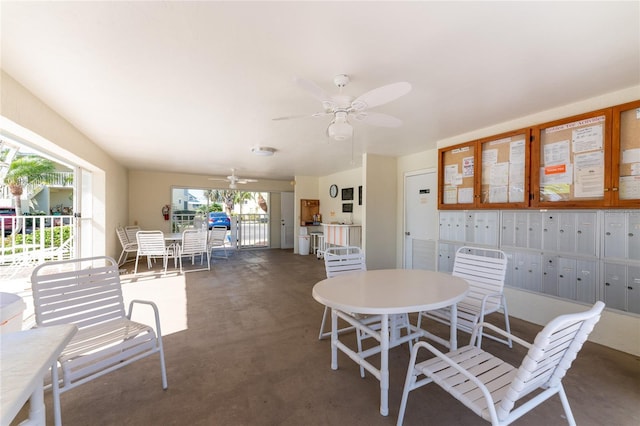 view of dining space