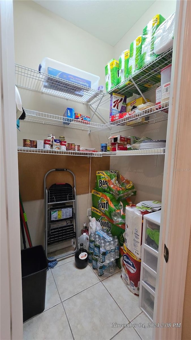 view of pantry