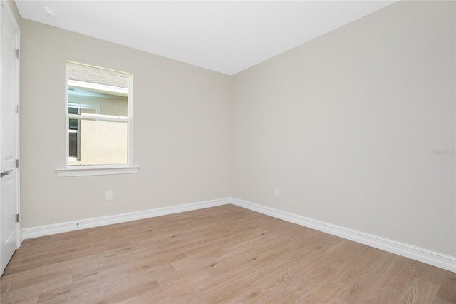 empty room featuring light hardwood / wood-style floors