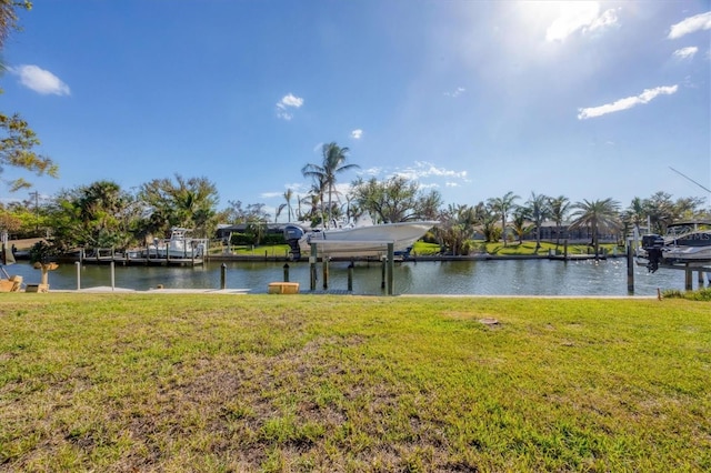 exterior space with a dock