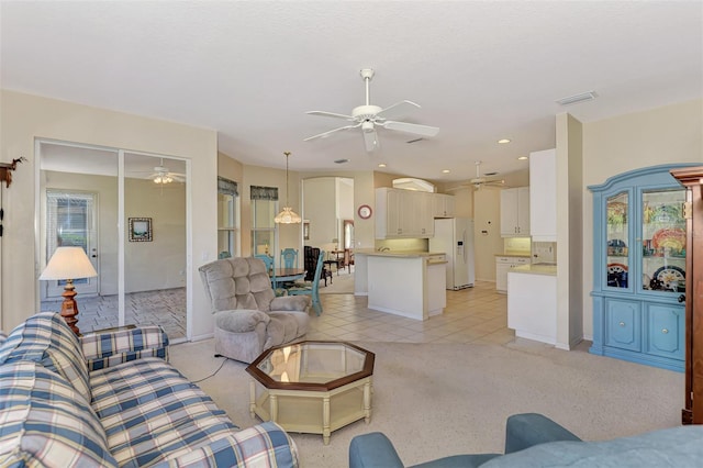 view of carpeted living room