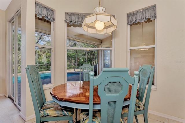 view of dining area