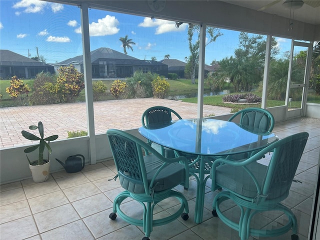 view of sunroom