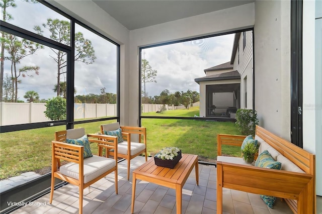 view of sunroom / solarium