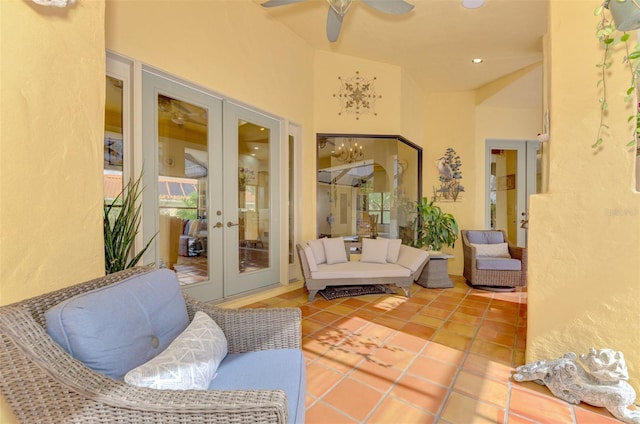 view of patio with french doors