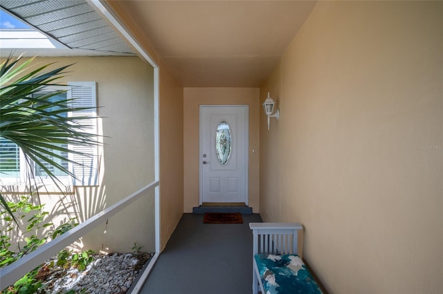 view of doorway to property