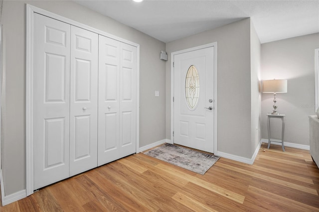 entryway featuring light hardwood / wood-style flooring