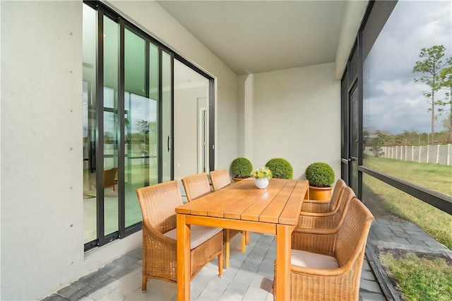 view of sunroom