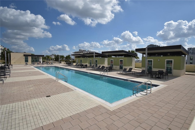 view of pool with a patio