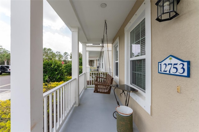 balcony with covered porch