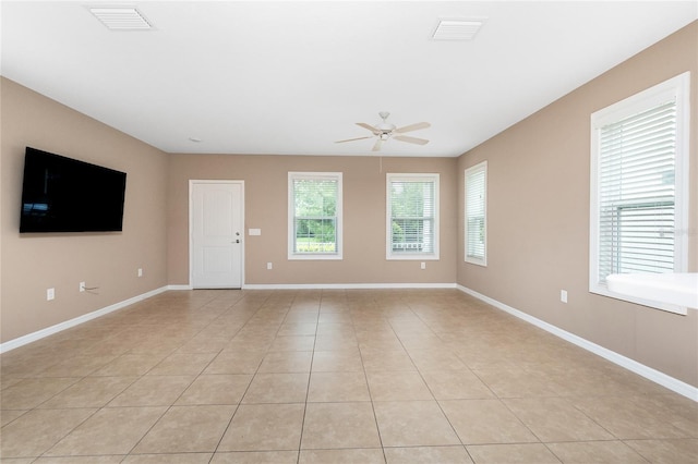 12753 Sagewood Dr, Venice, FL 34293 - spare room featuring ceiling fan and light tile patterned flooring
