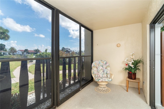 sunroom with plenty of natural light