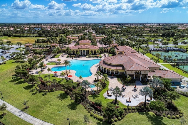 birds eye view of property