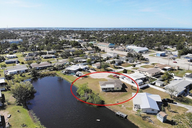 42 Caroll Cir, Englewood, FL 34223 - aerial view of residential area with a large body of water