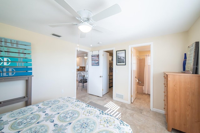 42 Caroll Cir, Englewood, FL 34223 - bedroom with a spacious closet, ceiling fan, and a closet
