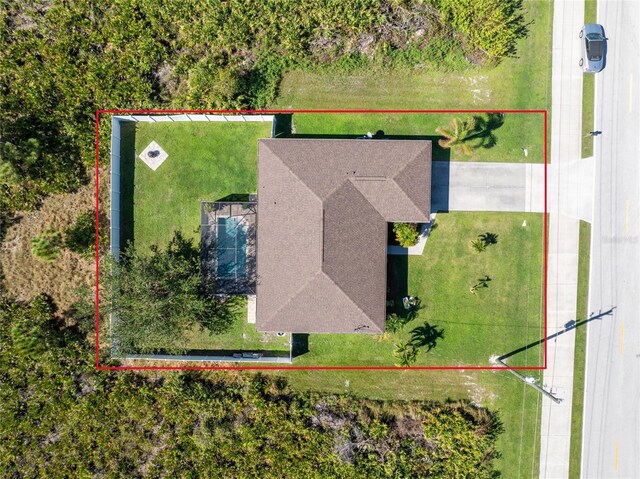 13515 Keystone Blvd, Port Charlotte, FL 33981 - aerial view of property and surrounding area featuring property parcel outlined