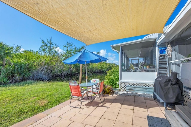 view of patio / terrace with area for grilling