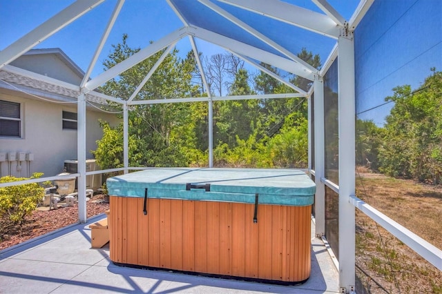 view of sunroom