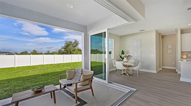 view of sunroom