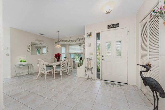 view of tiled entrance foyer