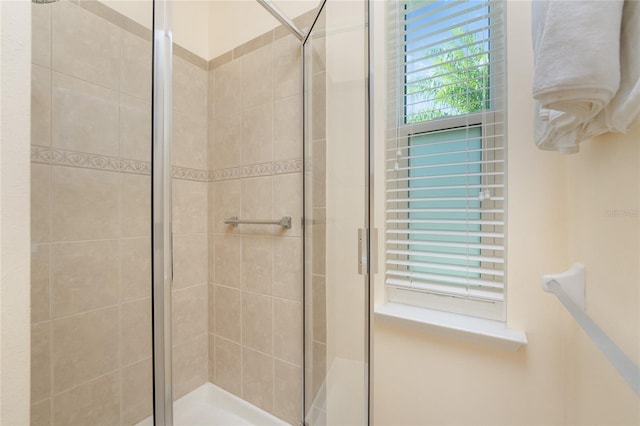 bathroom with an enclosed shower