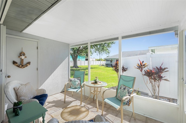 sunroom / solarium with a healthy amount of sunlight