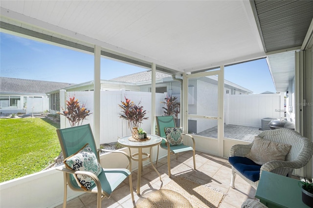 sunroom with a wealth of natural light