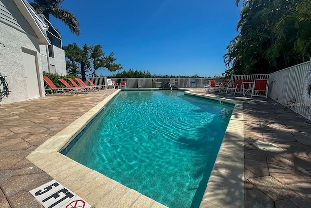 view of pool with a patio