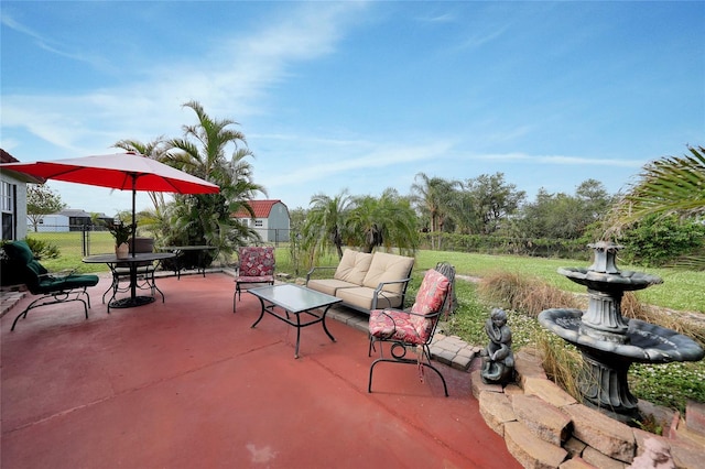 view of patio / terrace featuring outdoor lounge area